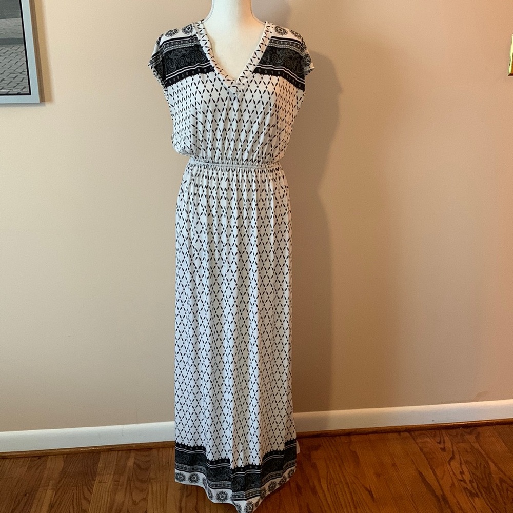 Black and White Maxi Summer dress